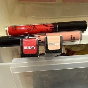 Kylie Cosmetics Lip Gloss Duo - Naughty Red, Literally Nude, Candy K Neutral